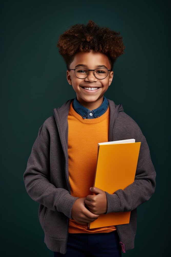 Student holding a book portrait reading school. AI generated Image by rawpixel.