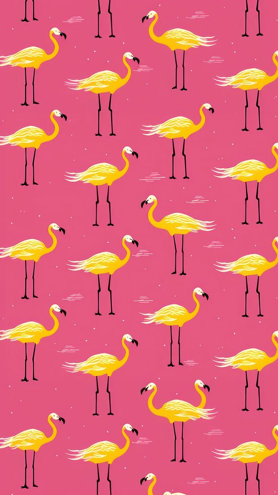 Pink flamigo backgrounds flamingo pattern. AI generated Image by rawpixel.