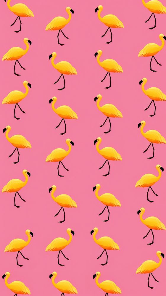 Pink flamigo pattern backgrounds flamingo. AI generated Image by rawpixel.
