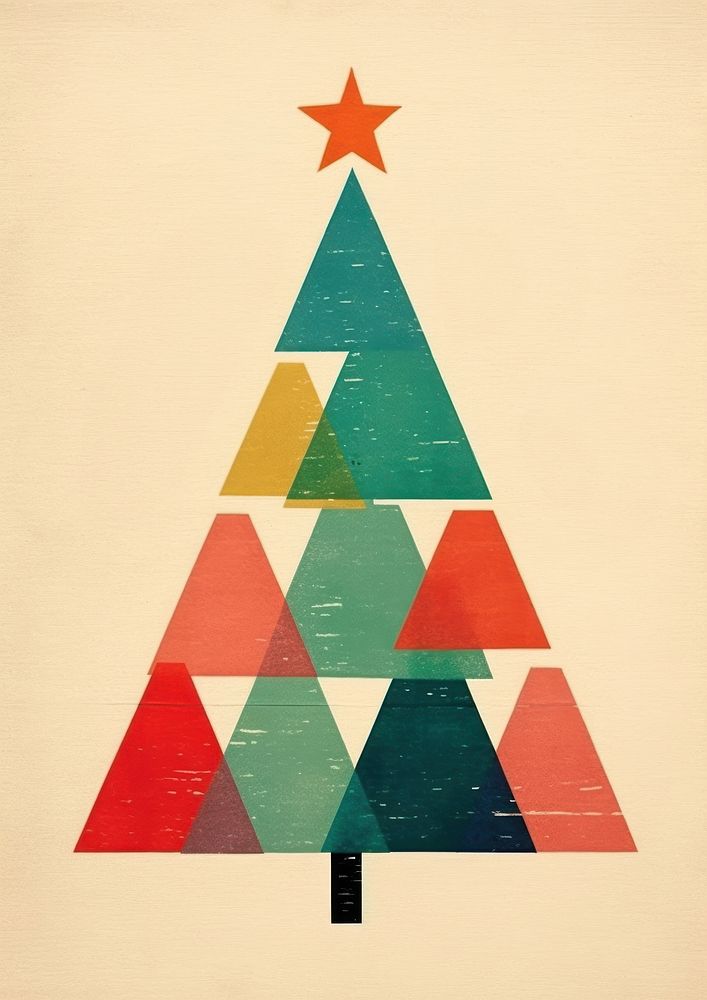 Christmas tree symbol art celebration. AI generated Image by rawpixel.