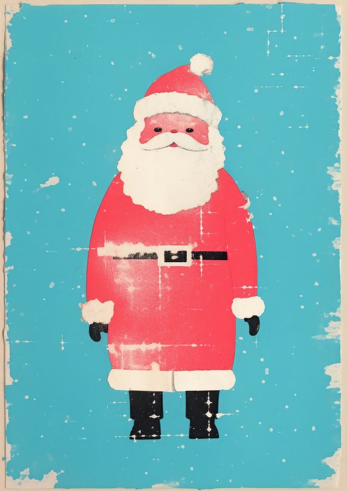 Santa claus art standing winter. AI generated Image by rawpixel.