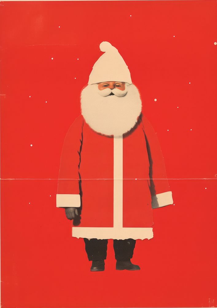 Santa claus christmas standing art. AI generated Image by rawpixel.