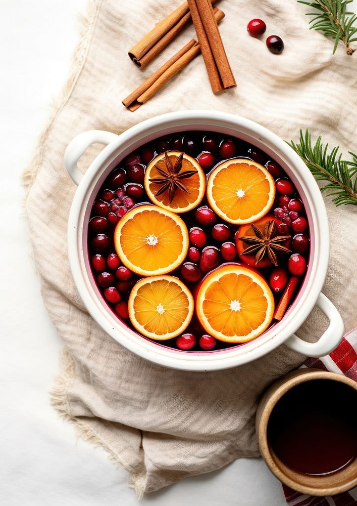 Spiced citrus mulled wine spice fruit plant. AI generated Image by rawpixel.