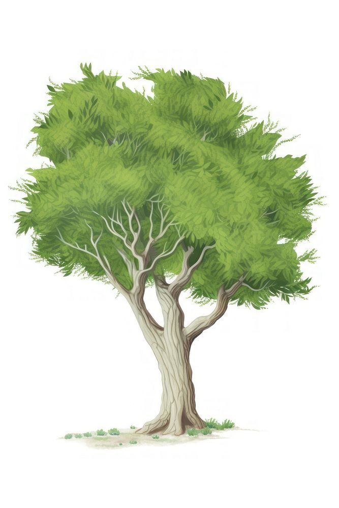 Sage tree, plant illustration, design resource