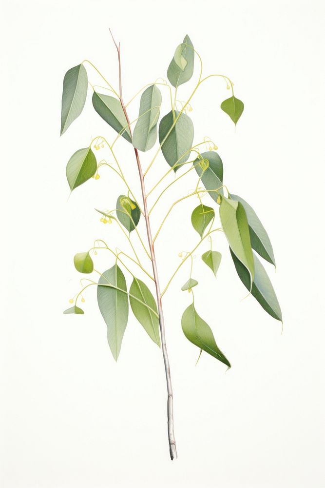 Eucalyptus leaves, plant illustration, design resource