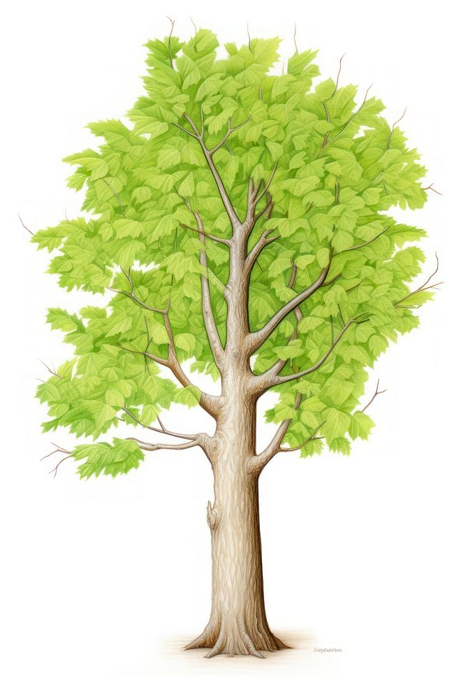 Sycamore tree, plant illustration, design resource