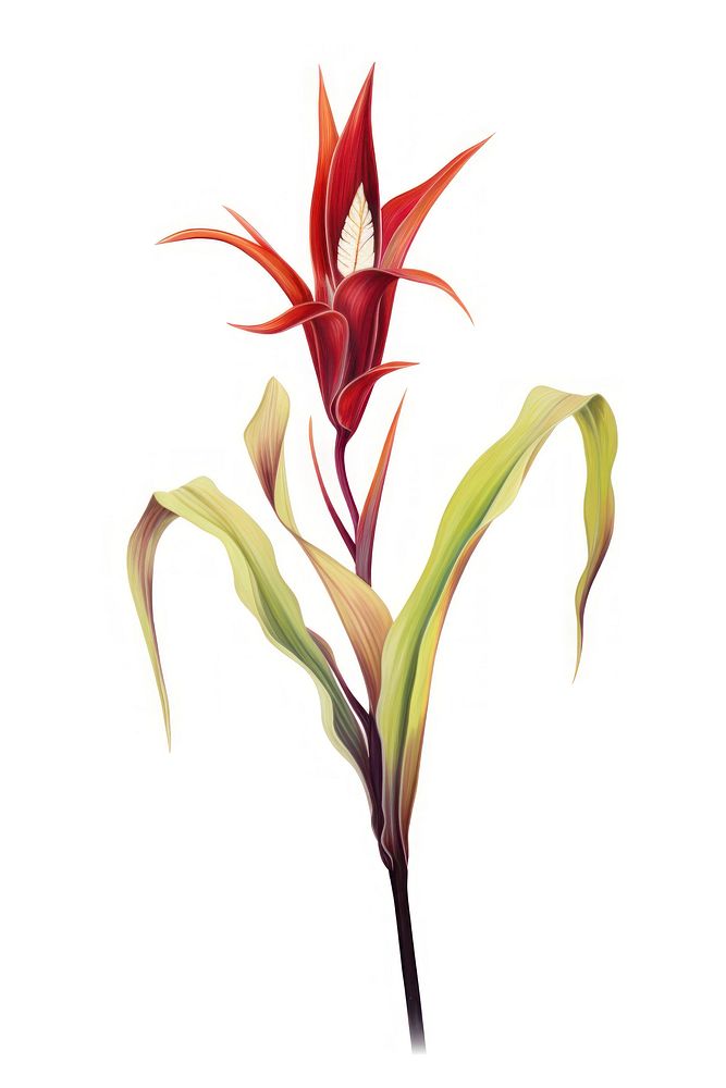Exotic flower plant, plant illustration, design resource