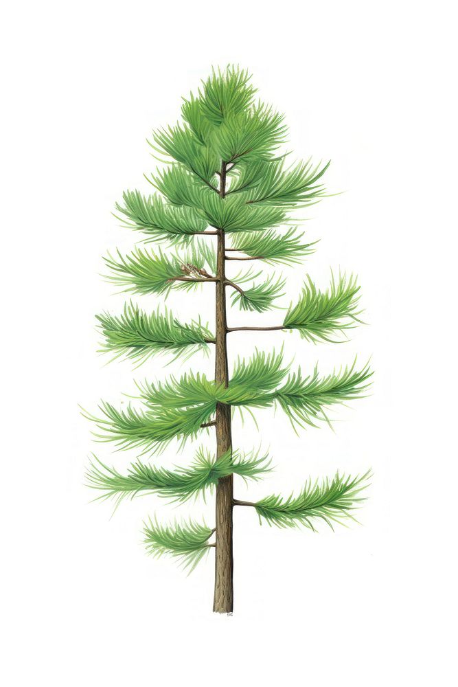 Fir tree, plant illustration, design resource