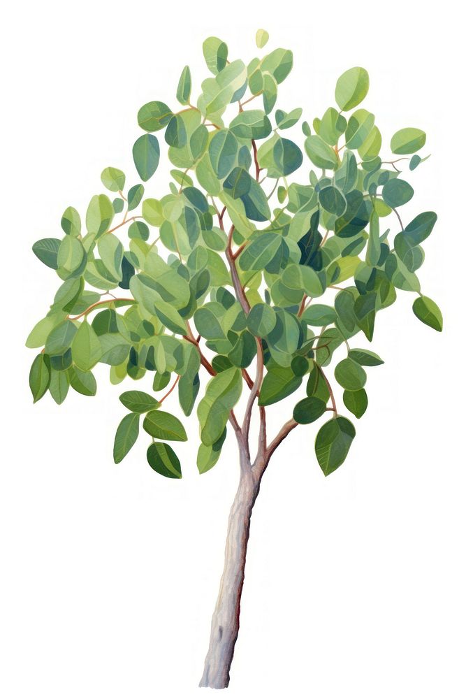 Eucalyptus tree, plants watercolor illustration