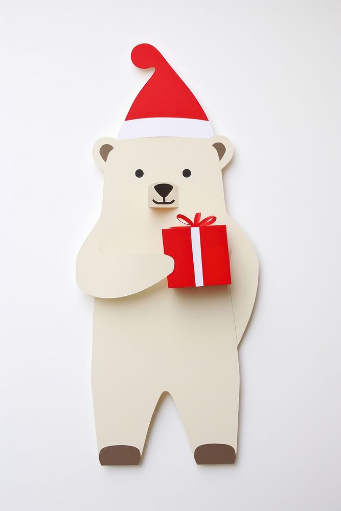 Big bear christmas red representation. AI generated Image by rawpixel.