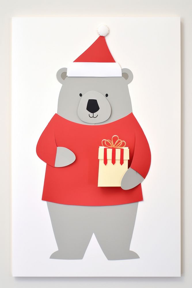 Big bear red representation celebration. AI generated Image by rawpixel.