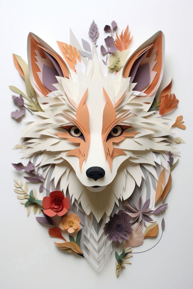 Fox animal mammal art. AI generated Image by rawpixel.
