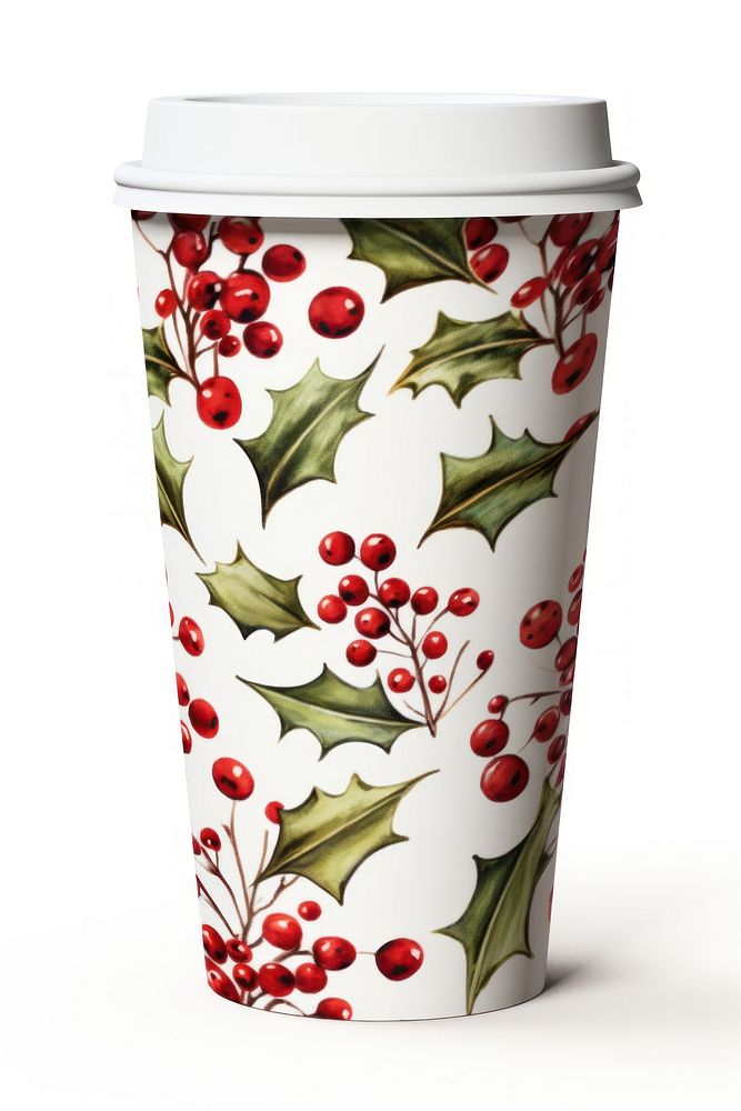 Christmas pattern coffee cup porcelain. AI generated Image by rawpixel.