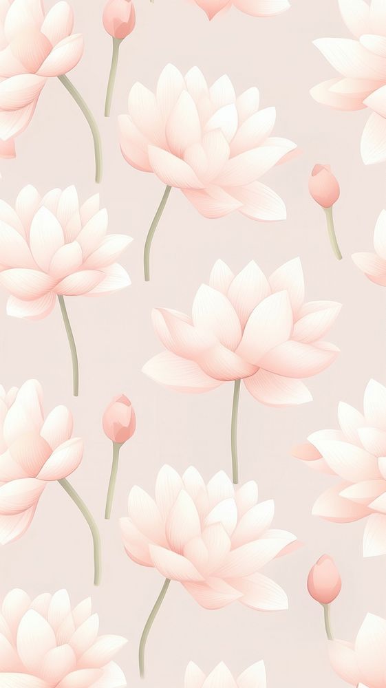 Lotus flower pattern backgrounds wallpaper. AI generated Image by rawpixel.