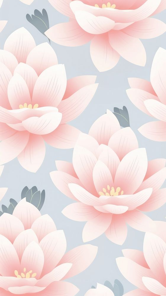 Lotus flower pattern backgrounds wallpaper. AI generated Image by rawpixel.