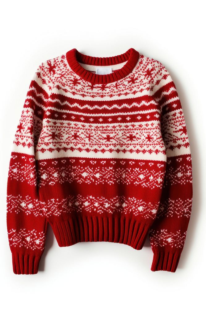Christmas sweater sweatshirt christmas white background. AI generated Image by rawpixel.