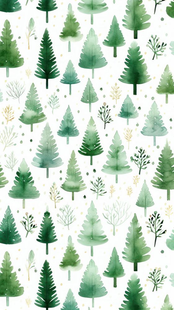 Christmas pattern plant green. AI generated Image by rawpixel.