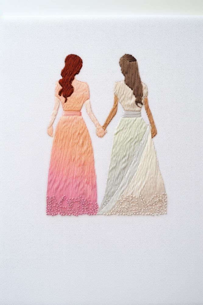 Wedding LGBTQ Couple wedding drawing sketch. AI generated Image by rawpixel.