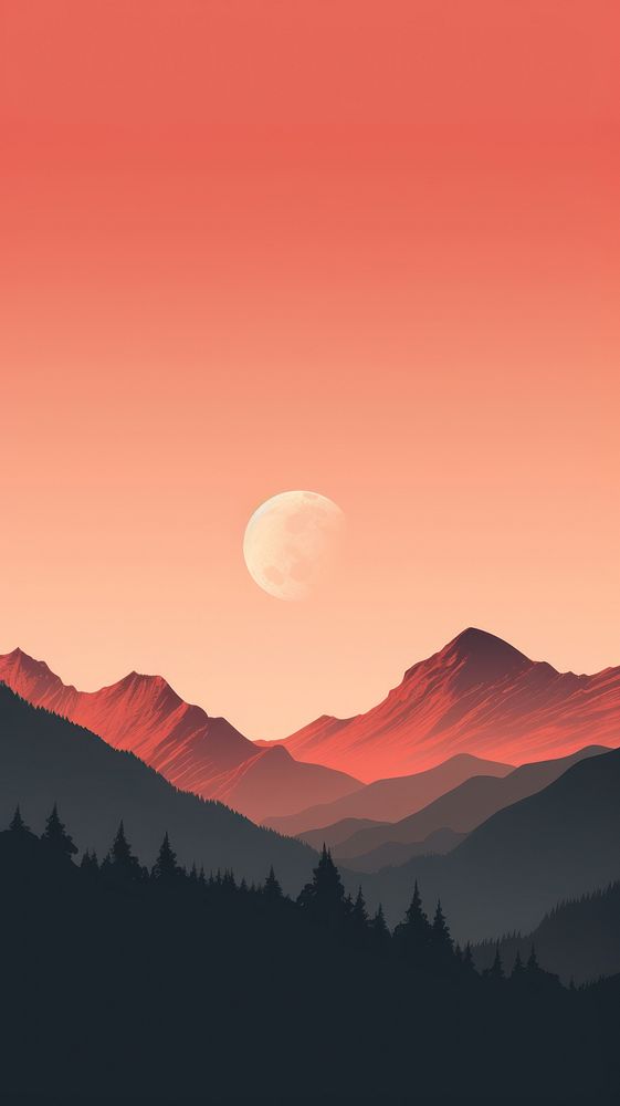 Mountain landscape astronomy outdoors nature. AI generated Image by rawpixel.