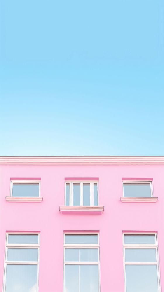 Pink building architecture outdoors window. AI generated Image by rawpixel.