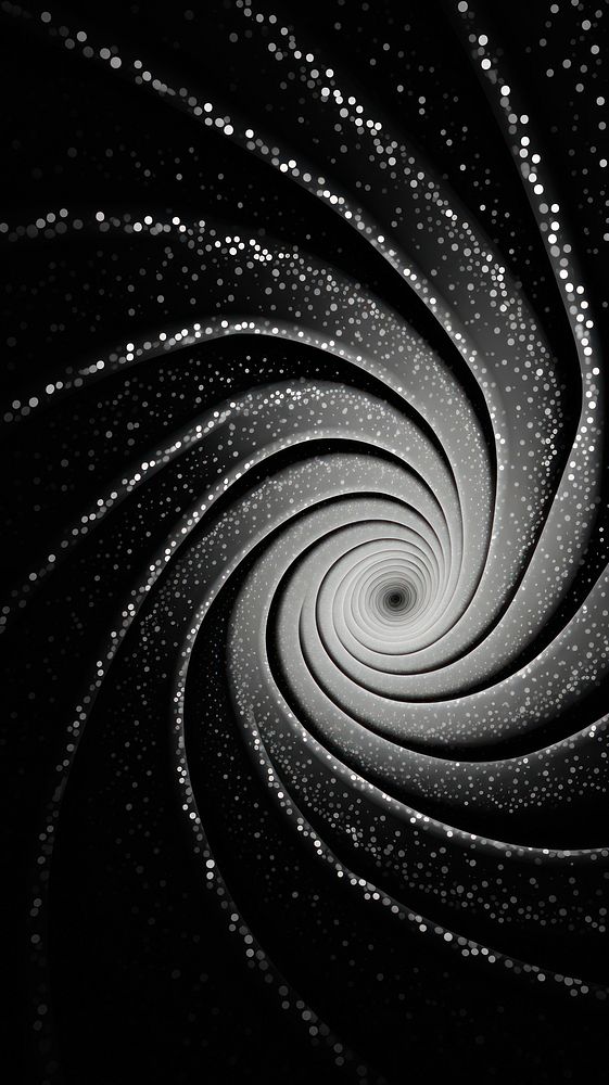 Spiral galaxy pattern black white. AI generated Image by rawpixel.