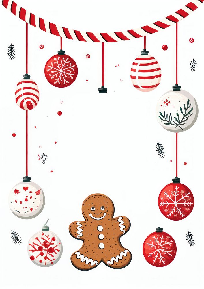 Vintage greeting card cookie gingerbread decoration. AI generated Image by rawpixel.