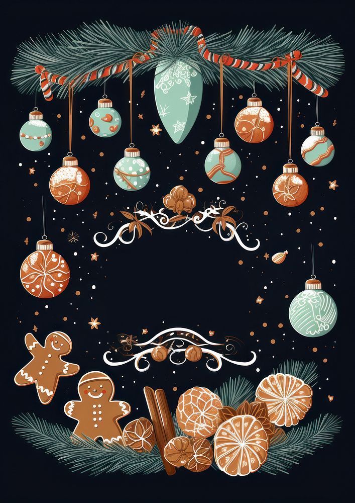 Vintage greeting card decoration christmas cookie. AI generated Image by rawpixel.