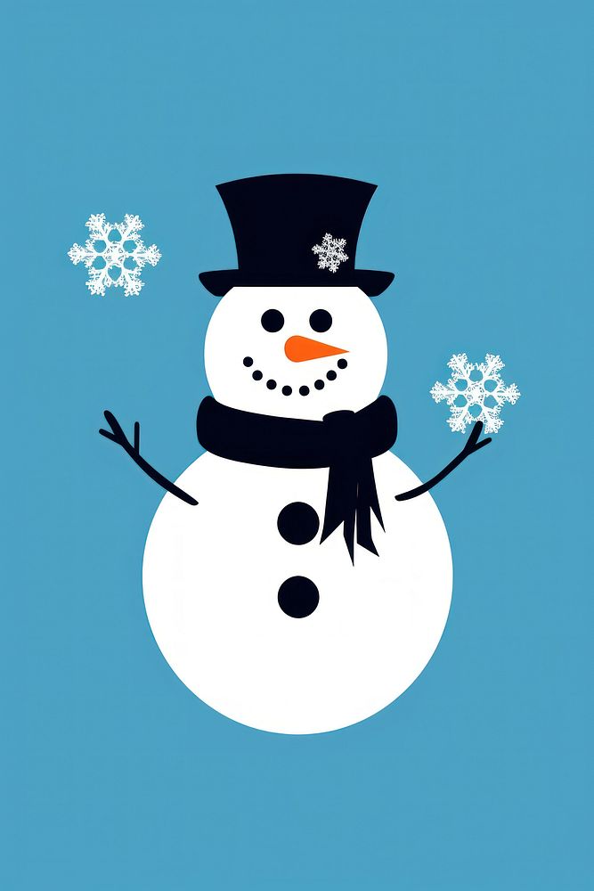 Snowman christmas winter shape. AI generated Image by rawpixel.