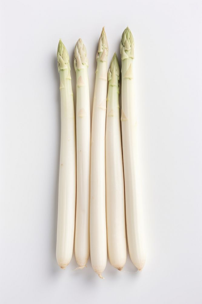 White asparagus vegetable food white background. AI generated Image by rawpixel.