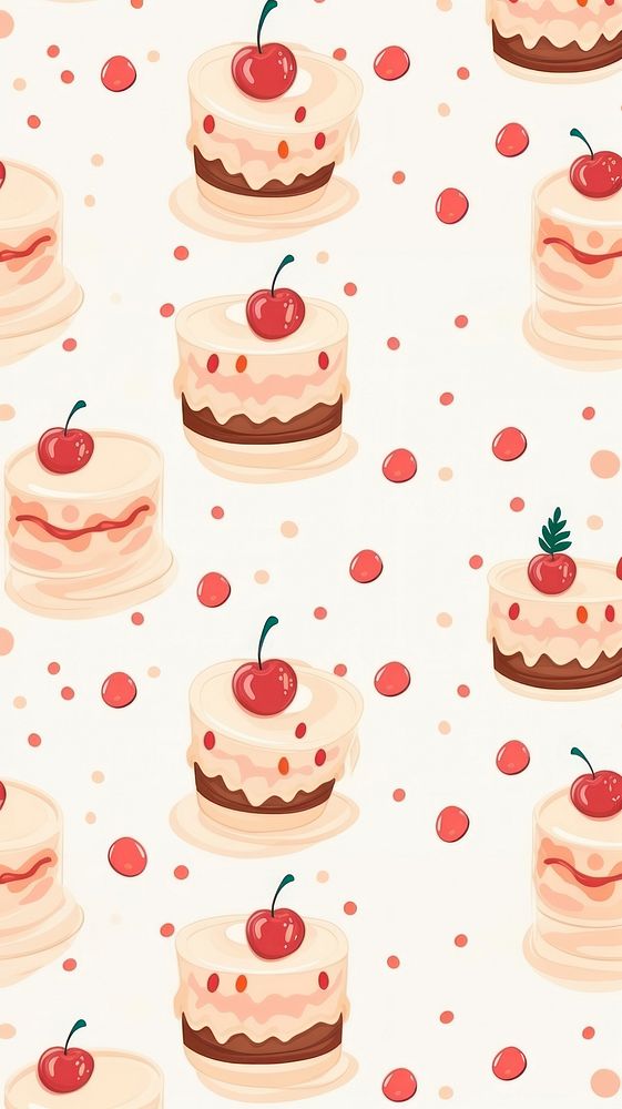 Birthday cake dessert pattern icing. AI generated Image by rawpixel.