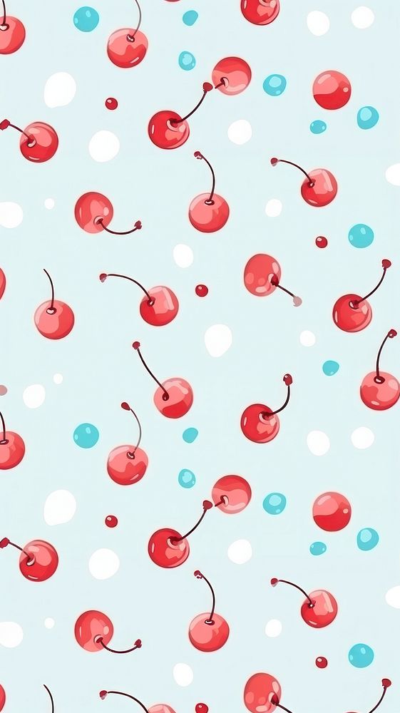 Cherries pattern backgrounds cherry. AI generated Image by rawpixel.