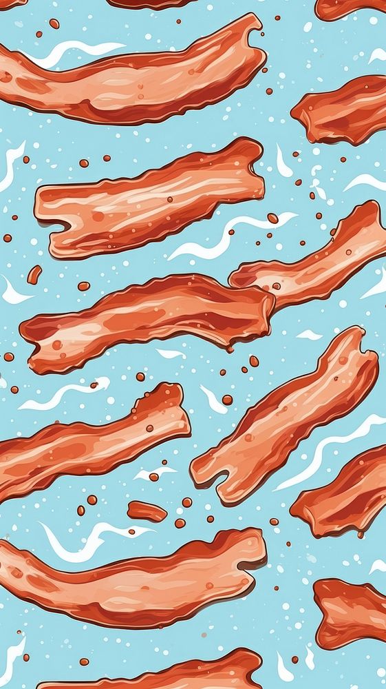 Bacon pattern pork backgrounds. AI generated Image by rawpixel.