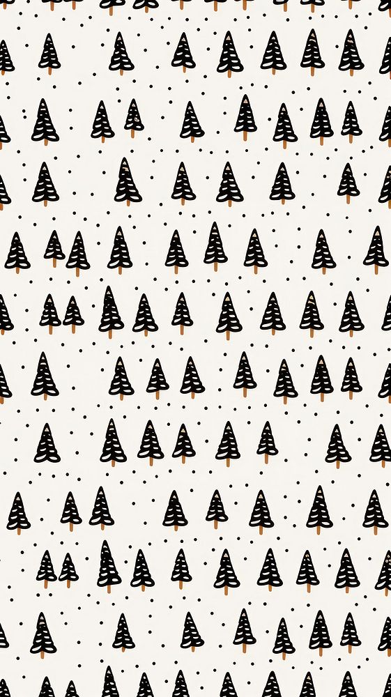 Christmas tree pattern backgrounds line. AI generated Image by rawpixel.