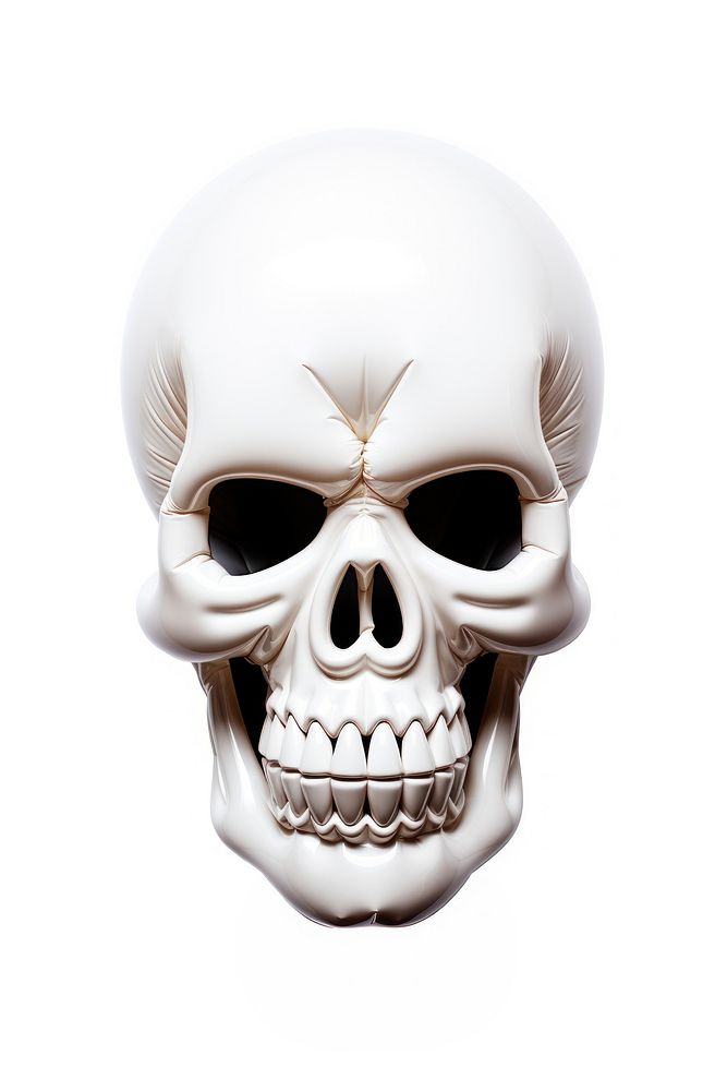 Skull white white background celebration. AI generated Image by rawpixel.