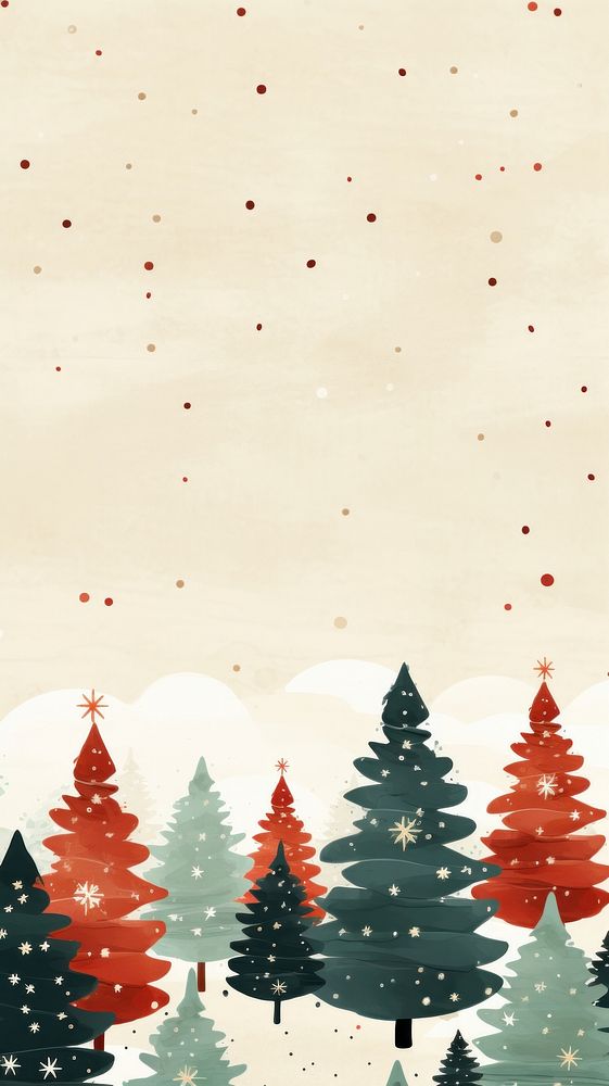 Christmas Wallpaper christmas plant tree. AI generated Image by rawpixel.