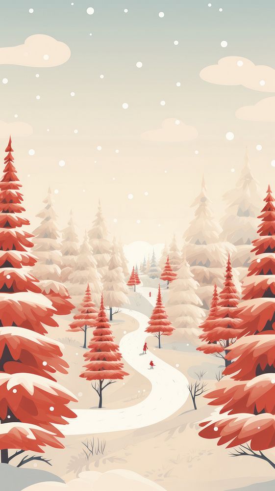 Christmas Wallpaper christmas outdoors winter. AI generated Image by rawpixel.