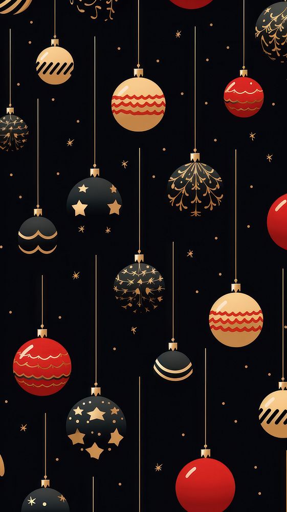 Christmas Ornament Wallpaper christmas pattern christmas ornament. AI generated Image by rawpixel.