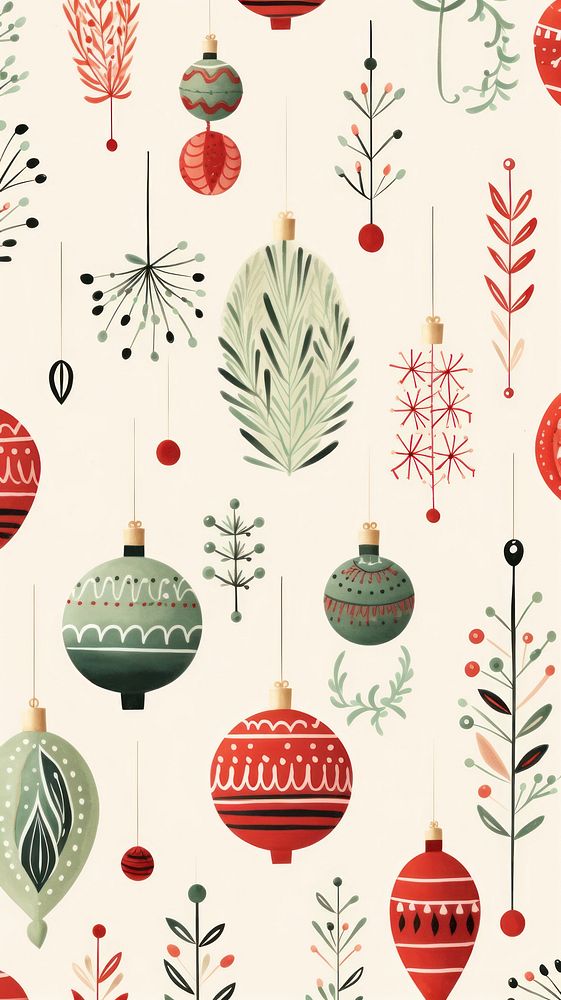 Christmas Ornament Wallpaper pattern christmas wallpaper. 
