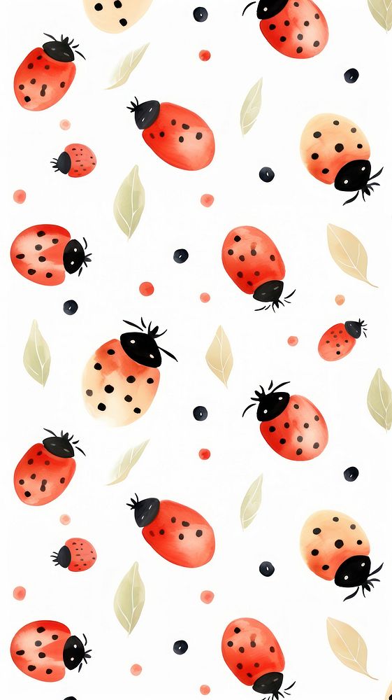 Ladybug pattern backgrounds animal. AI generated Image by rawpixel.