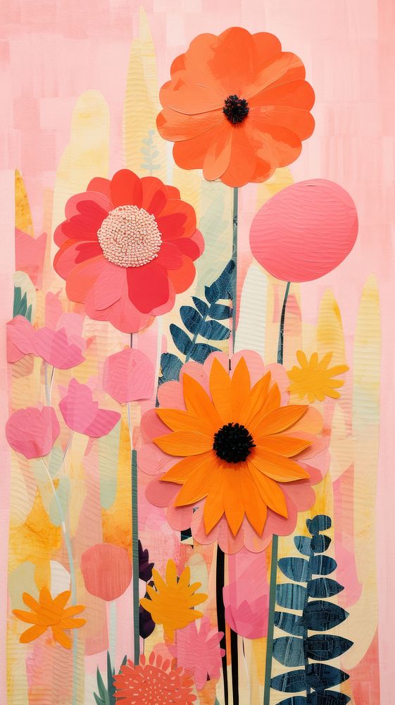 Flowerland art backgrounds painting. 