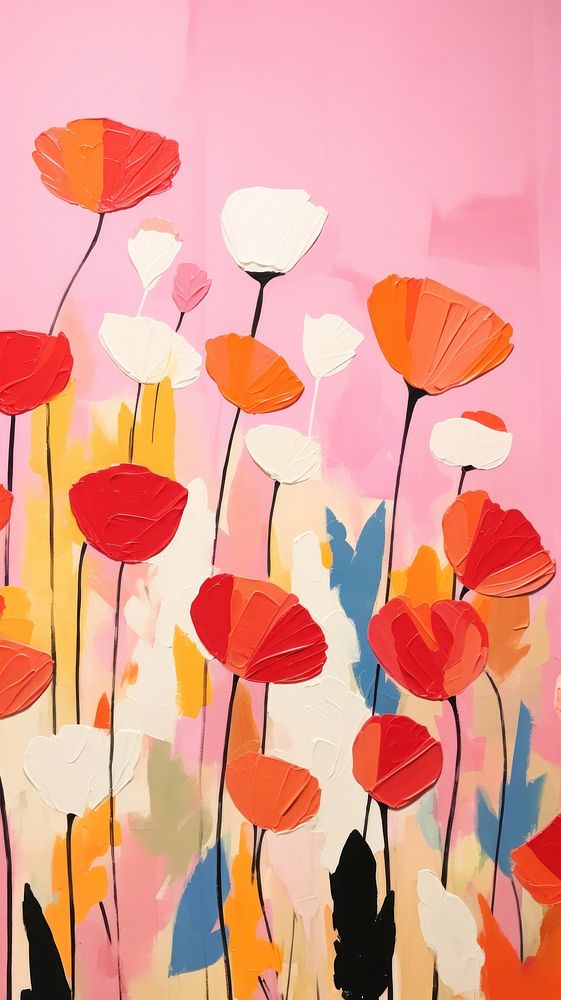 Flowerland art backgrounds painting. AI generated Image by rawpixel.