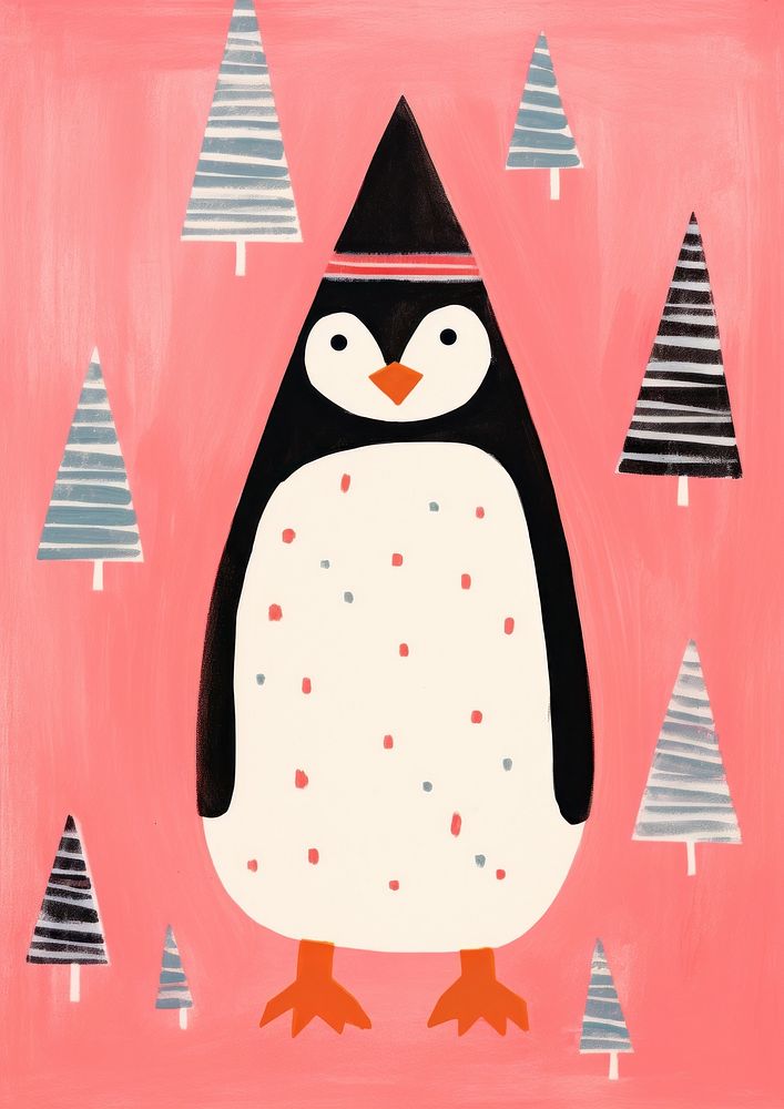 Penguin christmas snowman animal. AI generated Image by rawpixel.