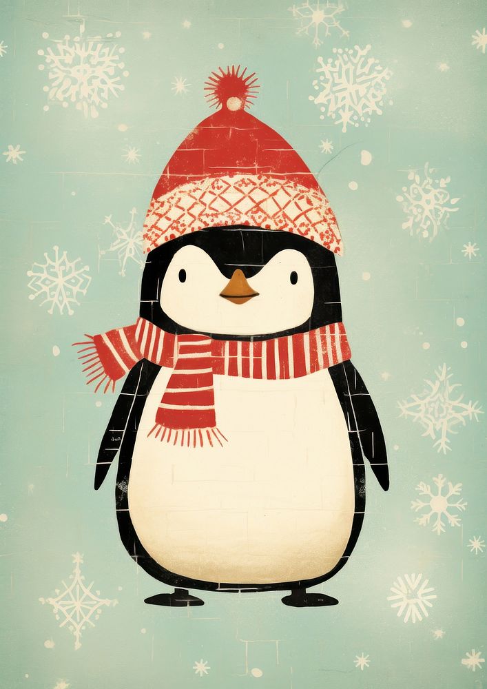 Penguin snowman winter bird. AI generated Image by rawpixel.