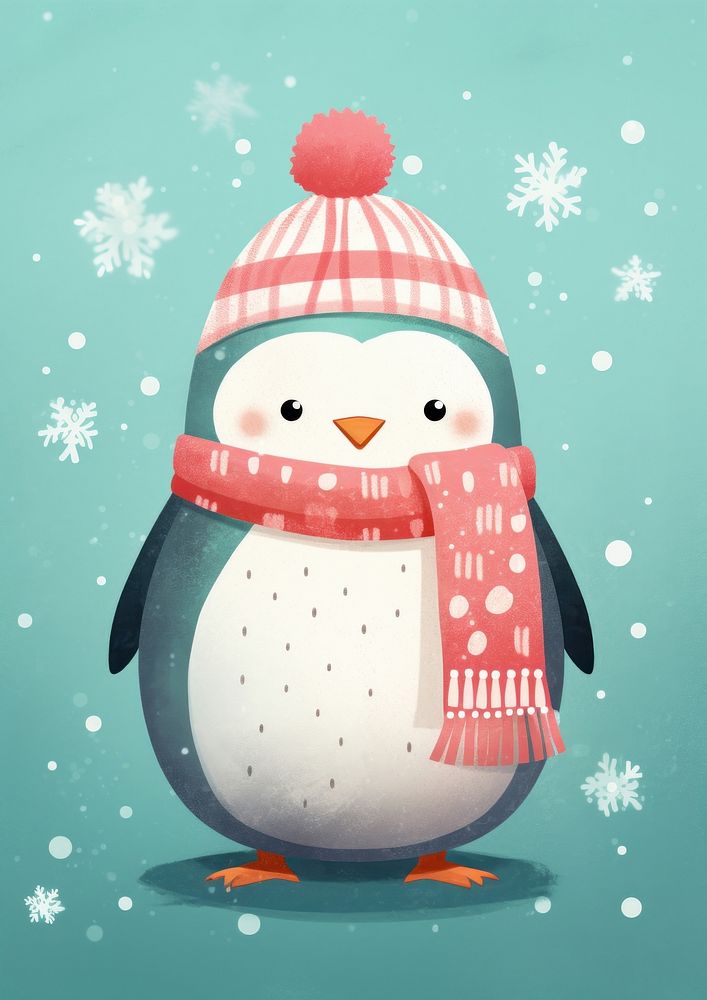 Penguin snowman winter bird. AI generated Image by rawpixel.