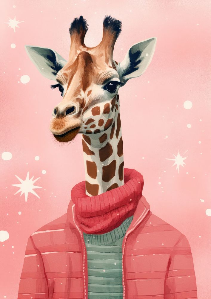 Giraffe animal mammal representation. AI generated Image by rawpixel.