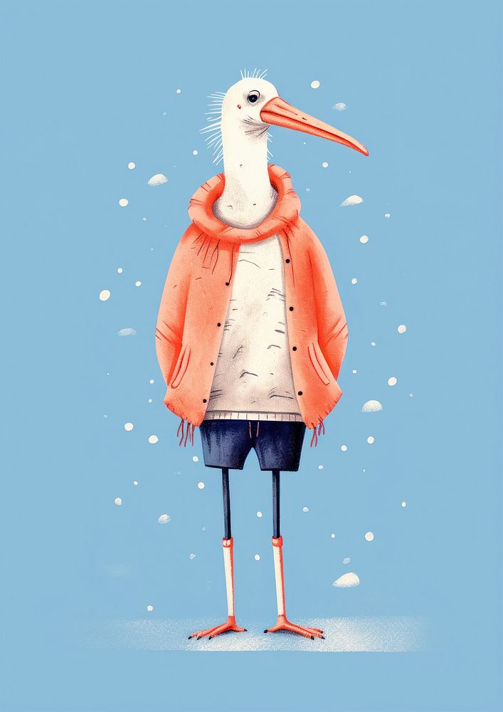 Stork animal bird representation. AI generated Image by rawpixel.