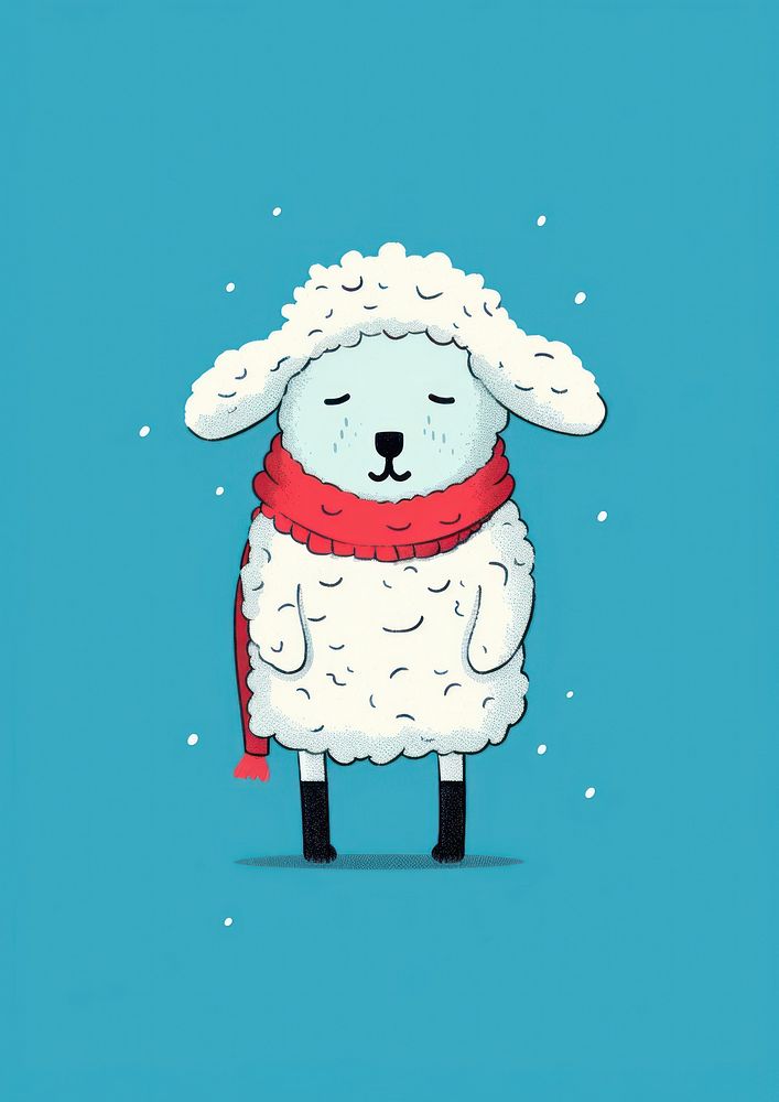 Sheep animal mammal winter. AI generated Image by rawpixel.