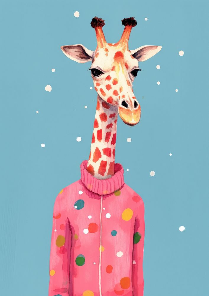 Giraffe animal mammal nature. AI generated Image by rawpixel.