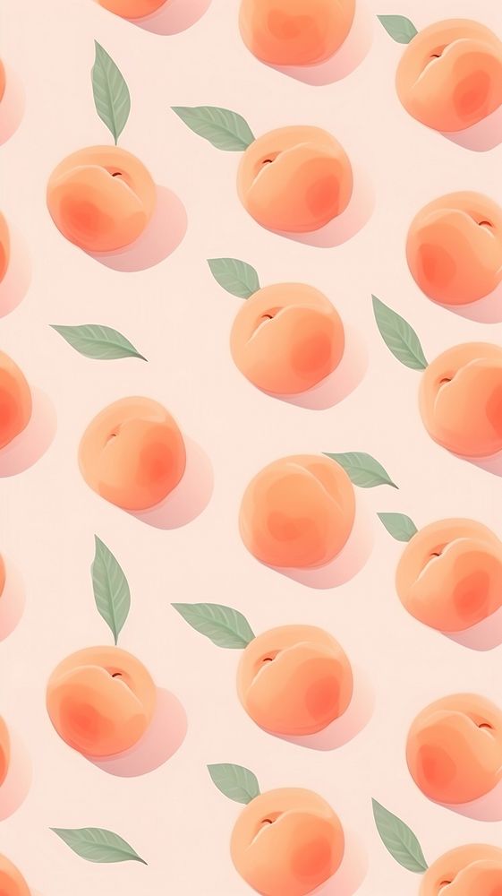Peach apricot pattern fruit. AI generated Image by rawpixel.
