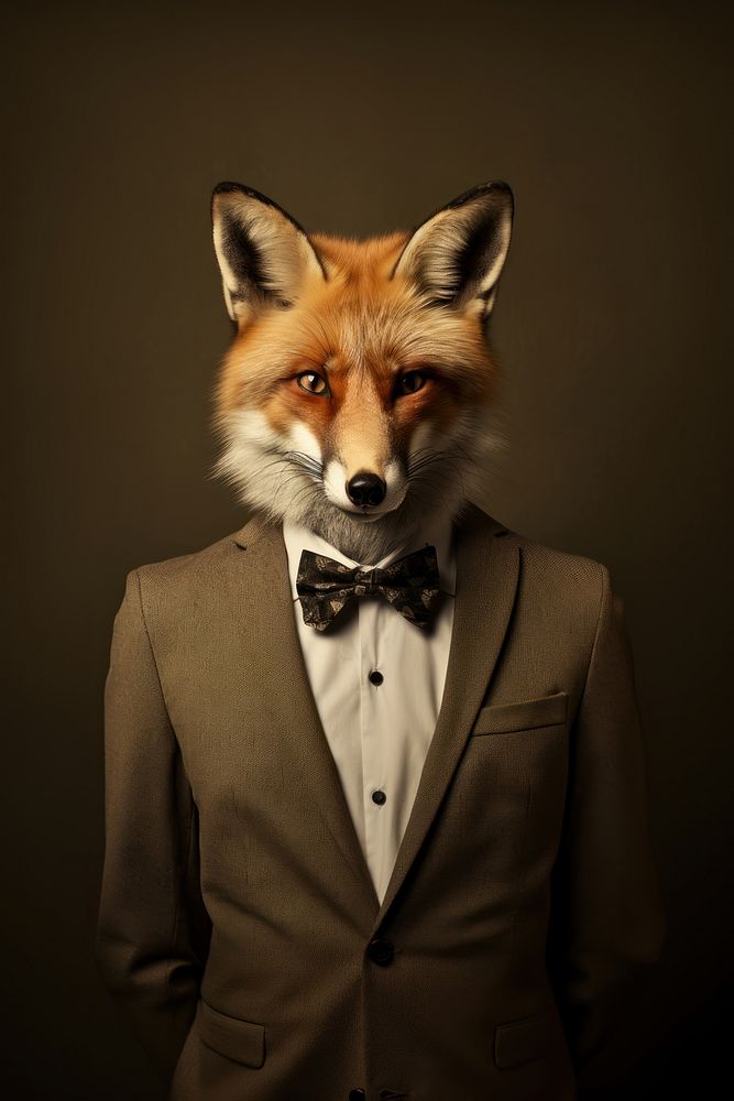 Fox wearing suit. AI generated | Free Photo - rawpixel